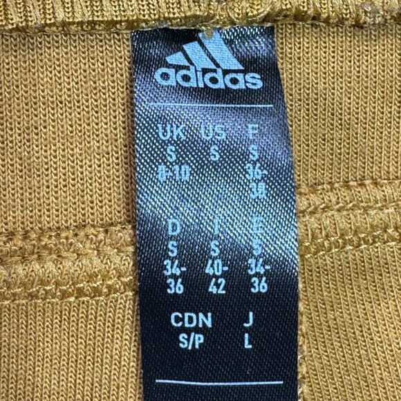 Adidas Womens Mustard Yellow Flared Pants Size S   activewear - Picture 3 of 9
